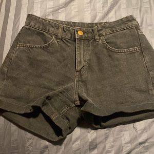 Black jean shorts